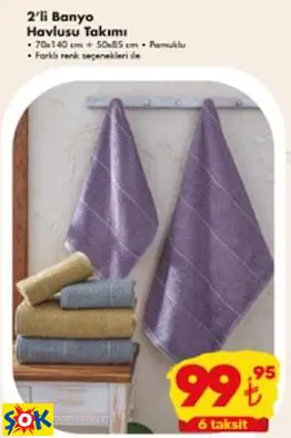2'Lİ BANYO HAVLUSU TAKIMI